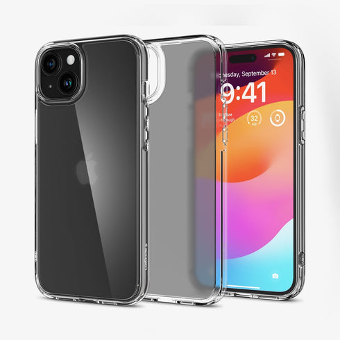 ACS06567 - iPhone 15 Pro Max Case Ultra Hybrid in frost clear showing the back